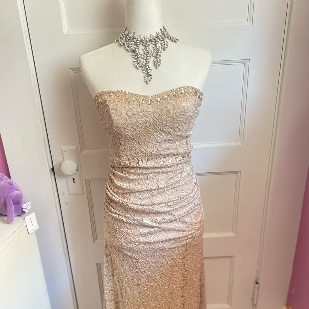 Strapless Champagne Dress